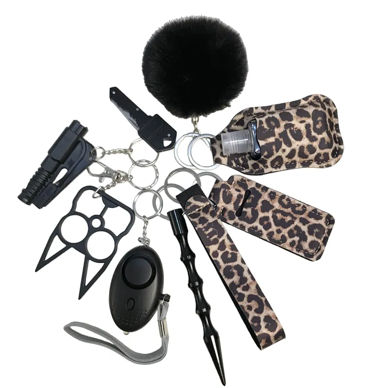 Defensive Weapons 10-Piece Self Defense Keychain Set