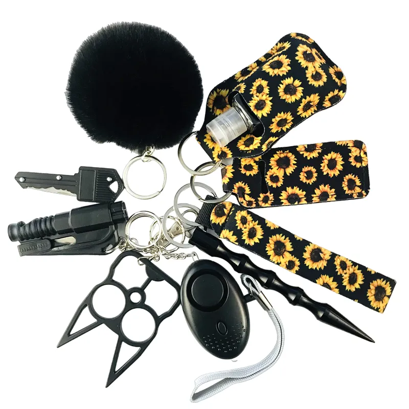 Defensive Weapons 10-Piece Self Defense Keychain Set