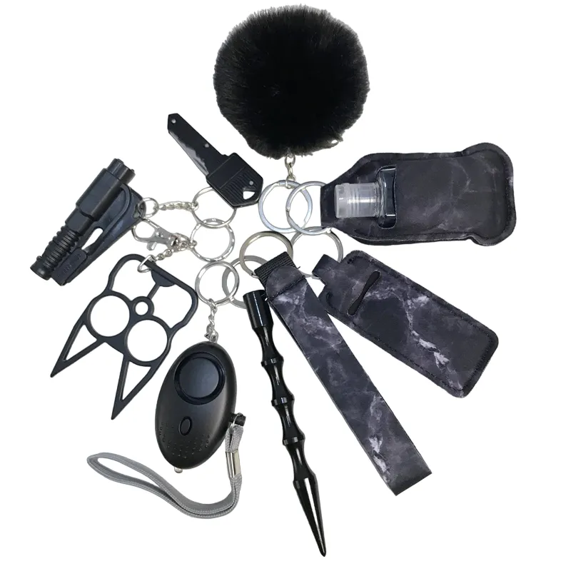 Defensive Weapons 10-Piece Self Defense Keychain Set