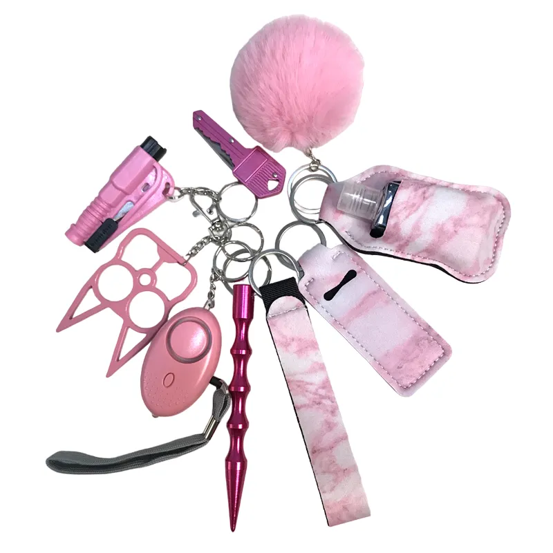 Defensive Weapons 10-Piece Self Defense Keychain Set