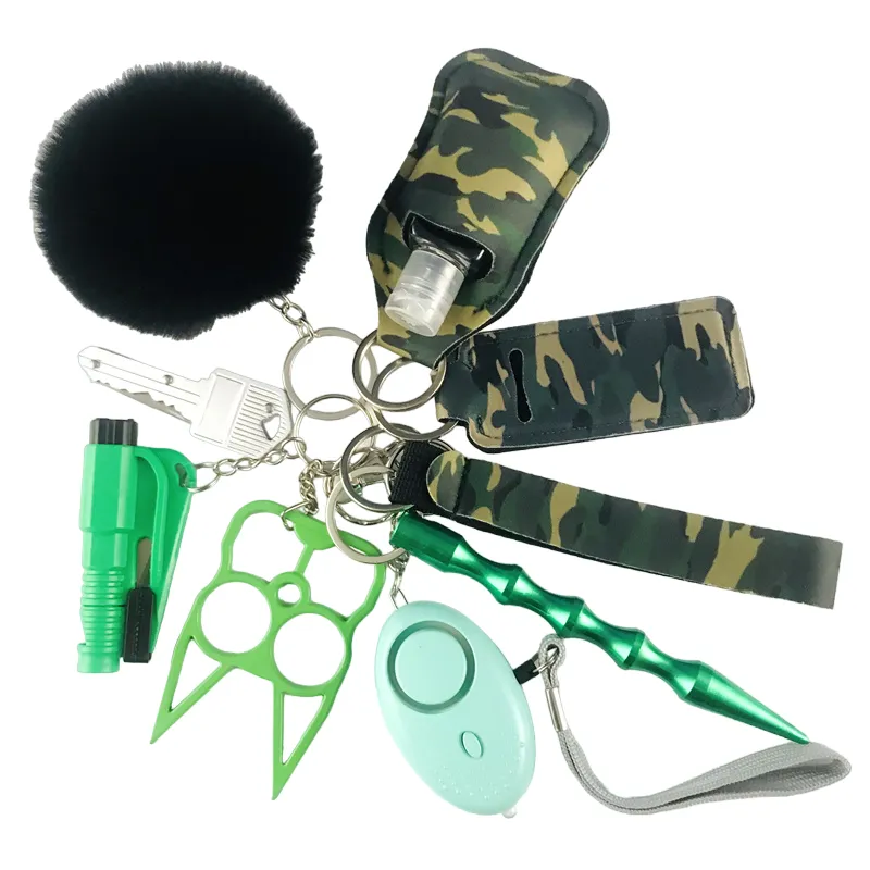 Defensive Weapons 10-Piece Self Defense Keychain Set