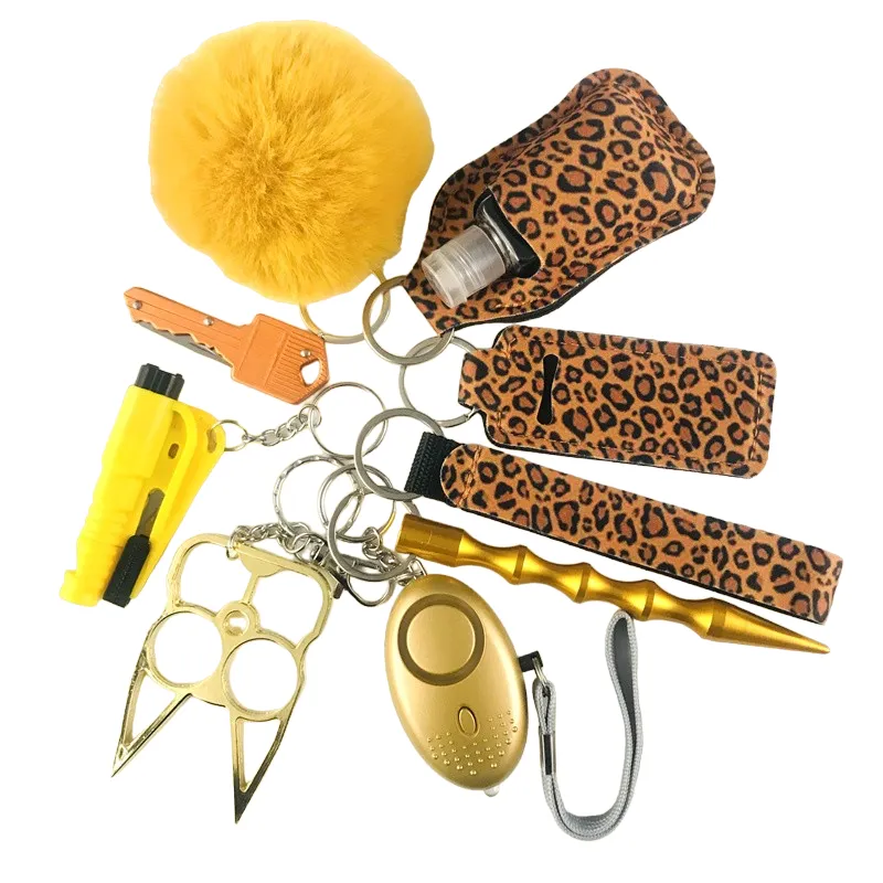 Defensive Weapons 10-Piece Self Defense Keychain Set