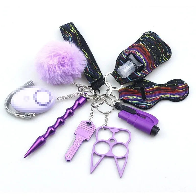 Defensive Weapons 10-Piece Self Defense Keychain Set