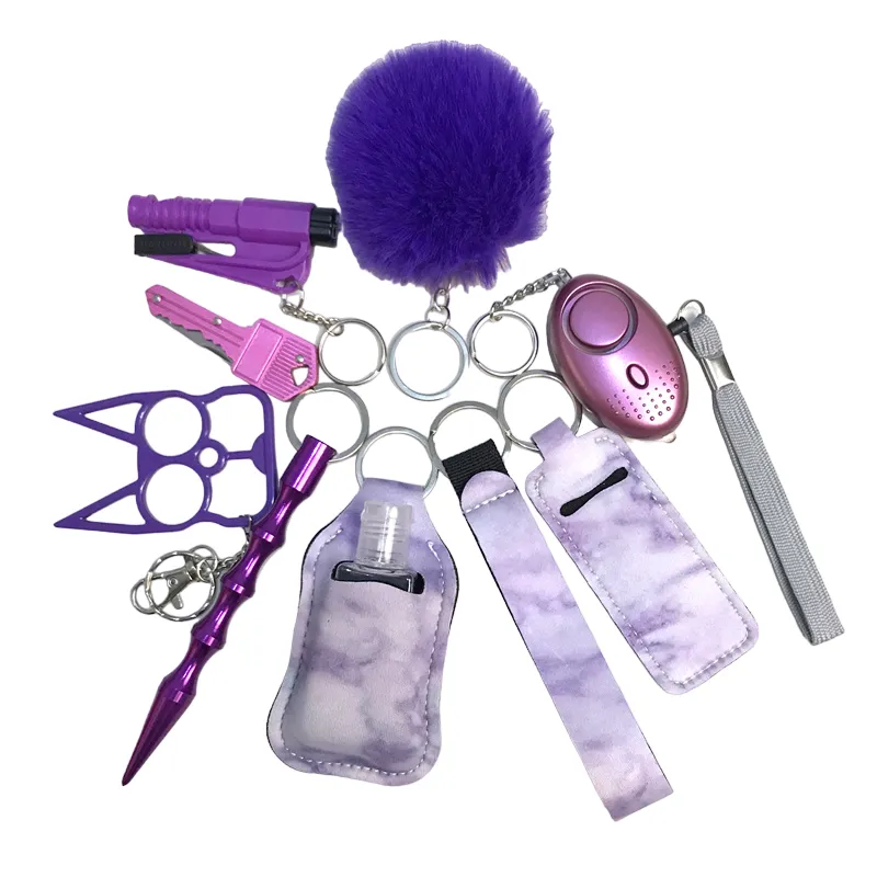 Defensive Weapons 10-Piece Self Defense Keychain Set