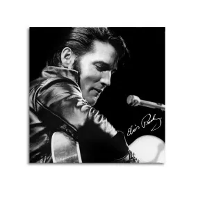 Elvis 68 Special Black Leather Trivet