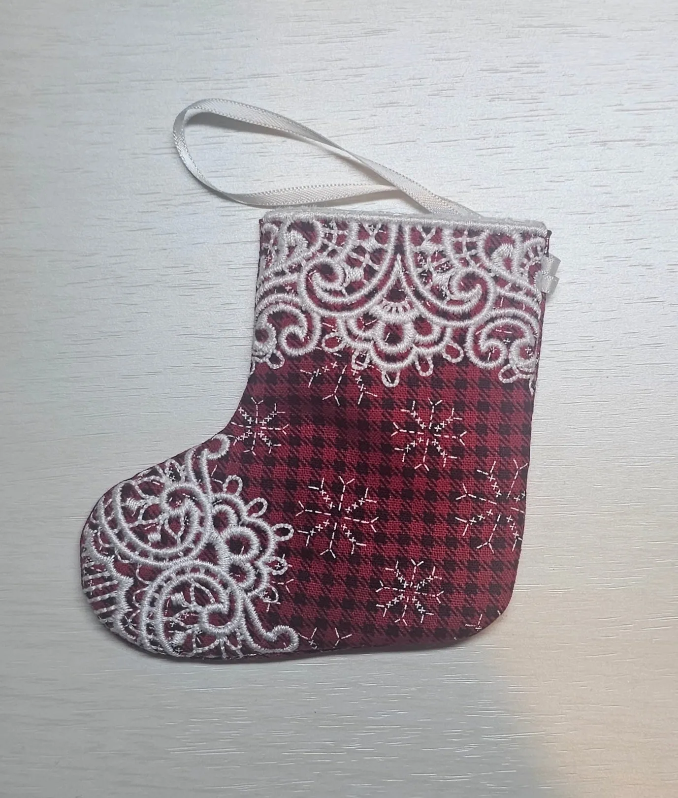 Embroidered Mini Stocking Gift Card / Money Holder