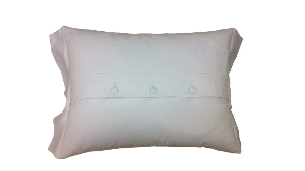 Embroidered Pillow Cover with Royal Blue H