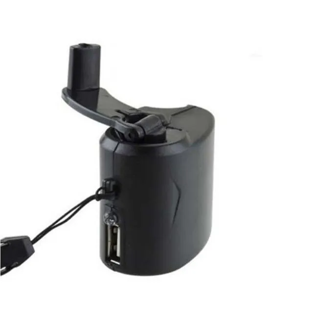 External Portable Hand Power Emergency Dynamo Hand Crank USB Charging Universal Charger outdoor camping tool1