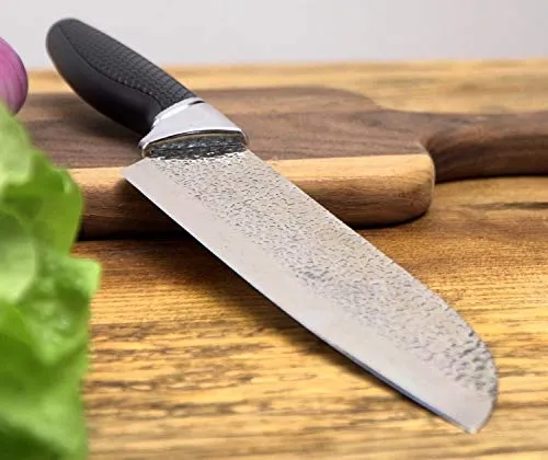 eZthings 12" Chefs Knife - Razor Sharp with Edge Retention, Stain-Corrosion Resistant for Home Kitchen Plus Free Knife Sharpener