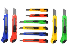 eZthings Heavy Duty Box Cutters Openers Utility Knives with Snap Off Blades