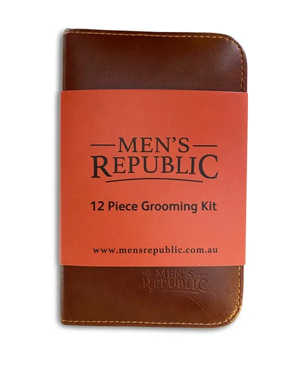 Fathers Day Gift Men's Republic - Men's Grooming Kit - 12 Pieces in Zipper Bag