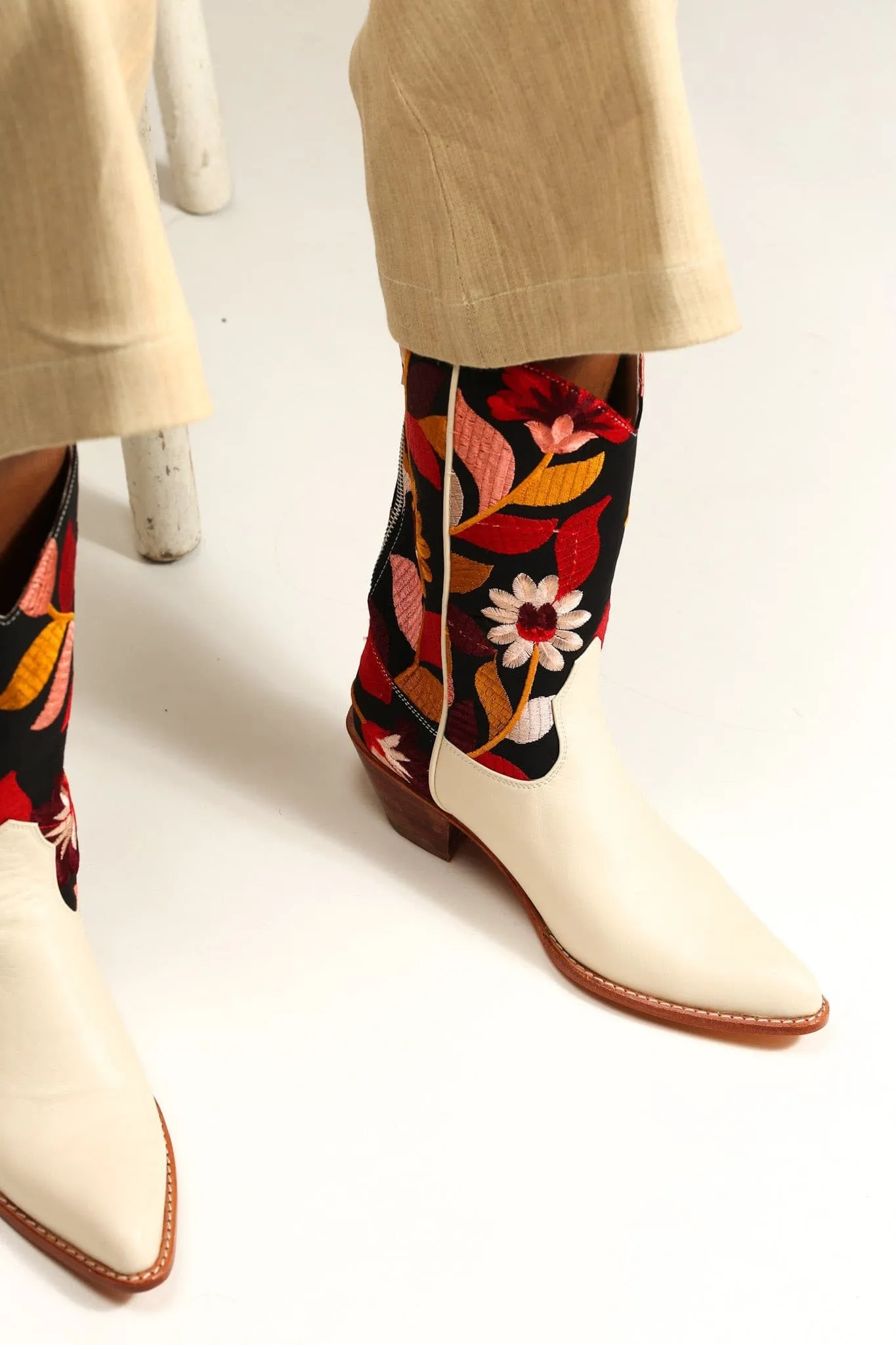 FLOWER EMBROIDERED BOOTS X ANTHROPOLOGIE