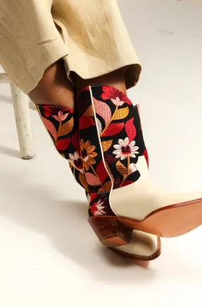 FLOWER EMBROIDERED BOOTS X ANTHROPOLOGIE