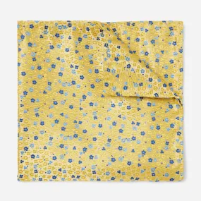 Flower Fields Yellow Pocket Square