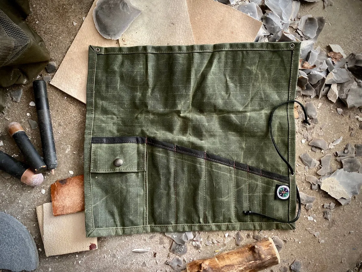 GB2 Waxed Canvas Knife and Tool Roll