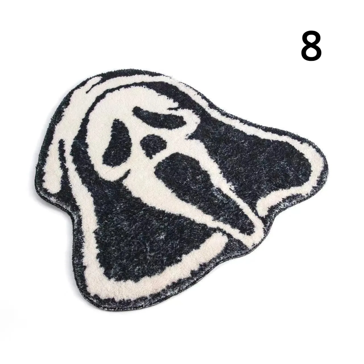 Gothic Halloween Funny Skull Bathroom Rugs