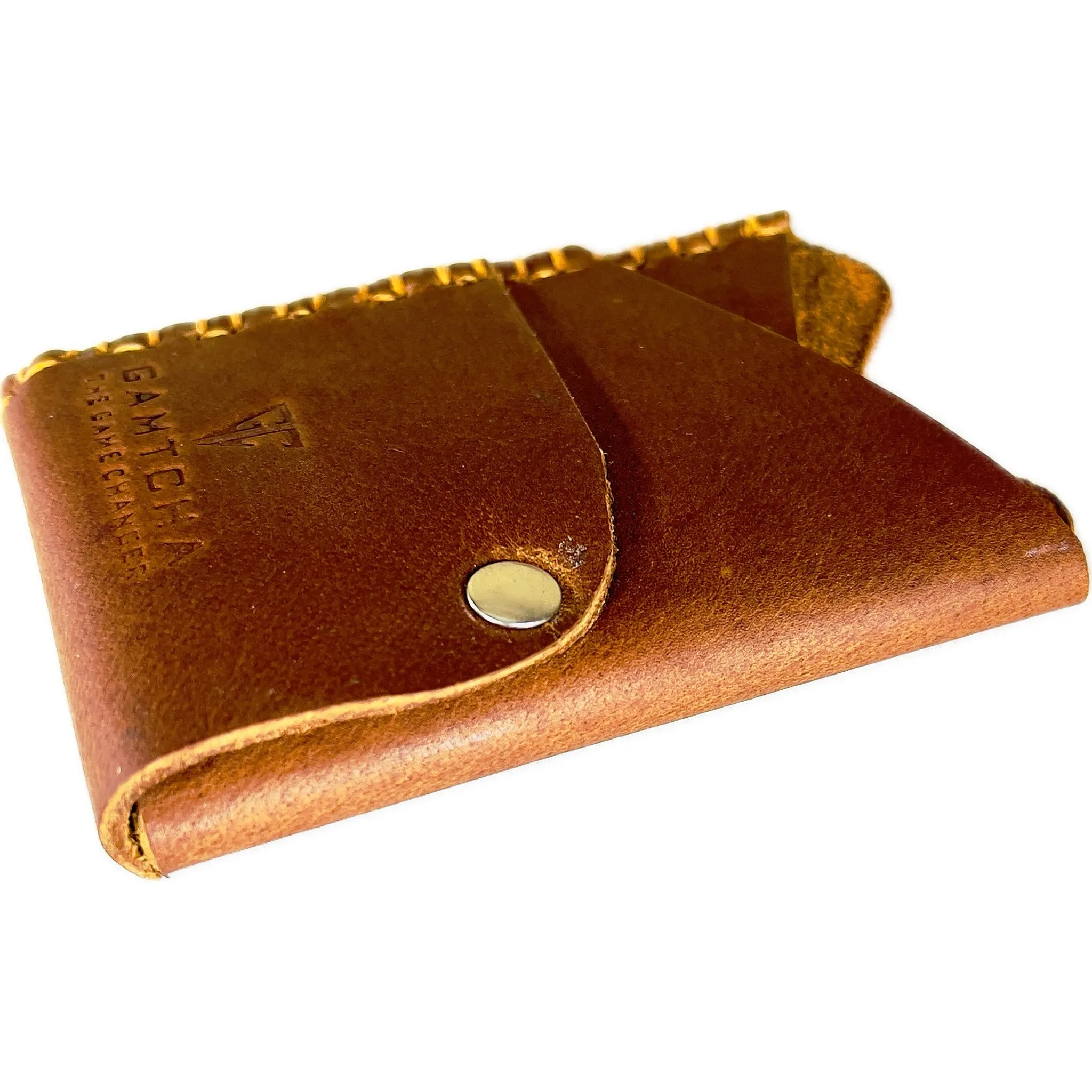 HAND SEWN LEATHER CARDHOLDER -STYLE 2-Rivet