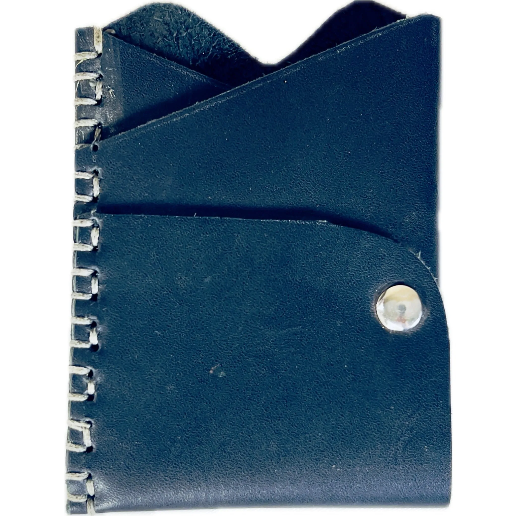 HAND SEWN LEATHER CARDHOLDER -STYLE 2-Rivet