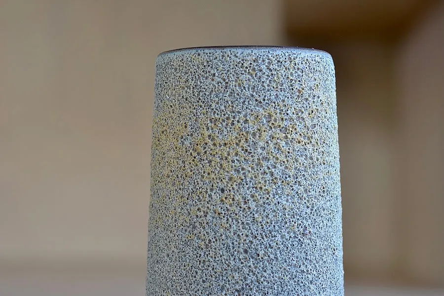 Heather Rosenman Blue and Yellow Volcanic Vase