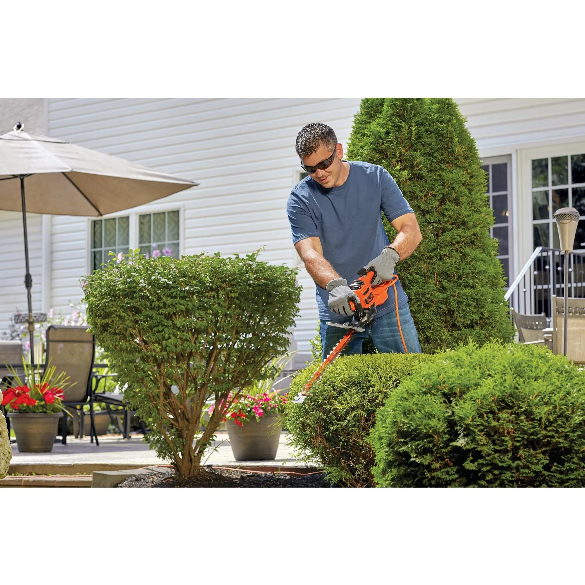 Hedge Trimmer, Dual-Action Blade, 16-Inch