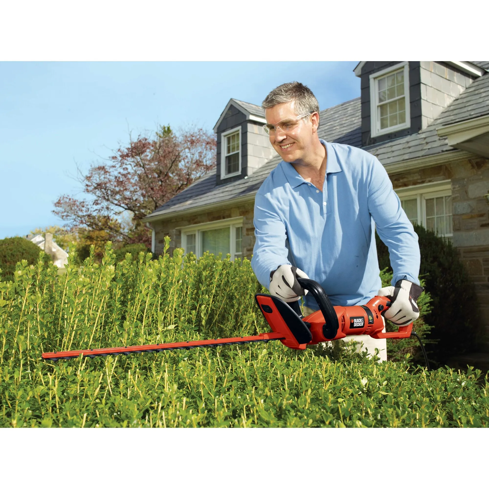 Hedge Trimmer, Rotating Handle, Dual Blade Action Blades