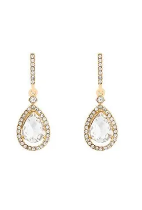 Honey Couture Gold & Silver Teardrop Bridal Earrings