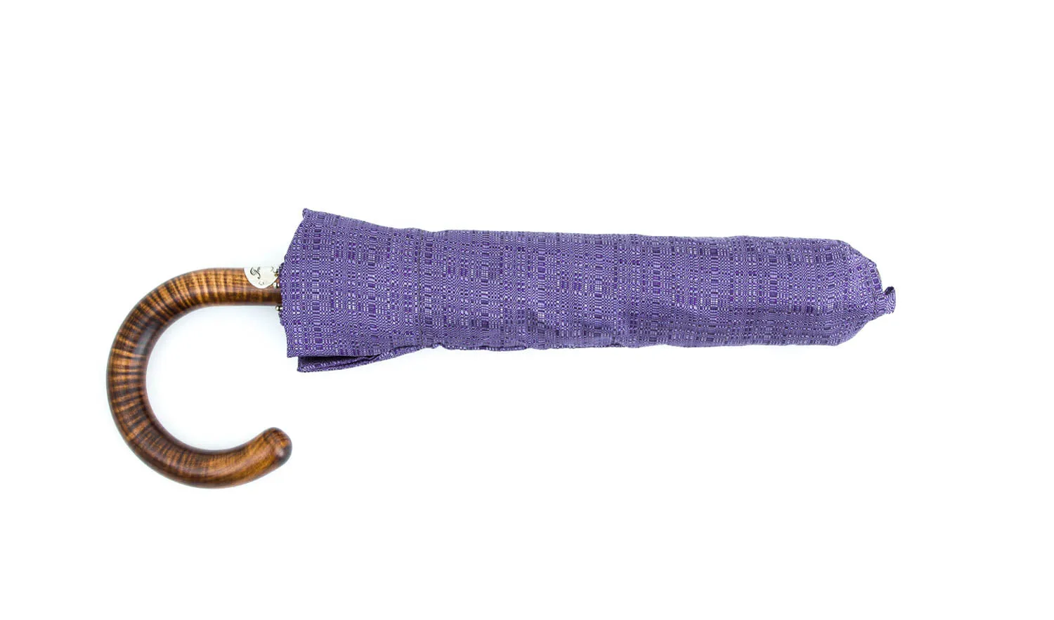 Imperial Purple Travel Umbrella with Maple Handle