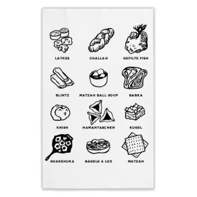 Jewish Foods Tea Towel