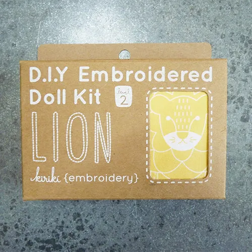 Kiriki Press Embroidered Doll Kit - Lion