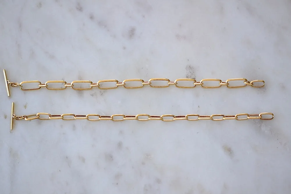 Knife Edge Oval Link Bracelet