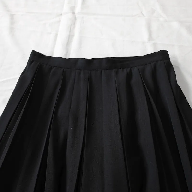 knife pleat maxi skirt