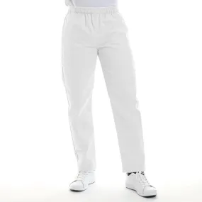 Large White Unisex Kitchen Pants - MANELLI