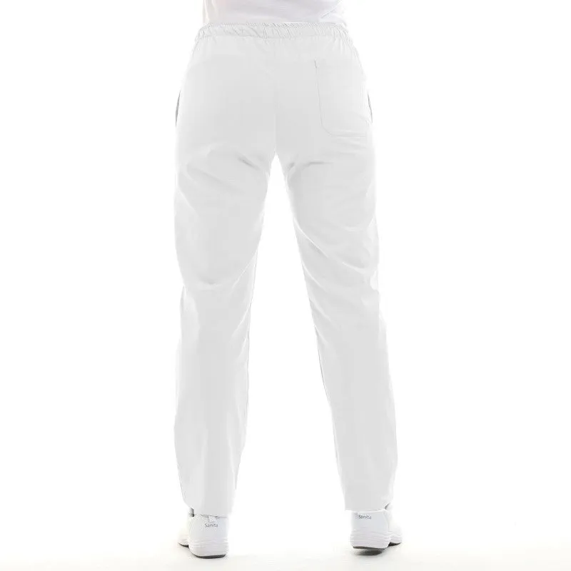 Large White Unisex Kitchen Pants - MANELLI