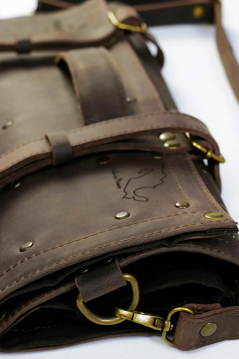 Leather Knife Roll Bag