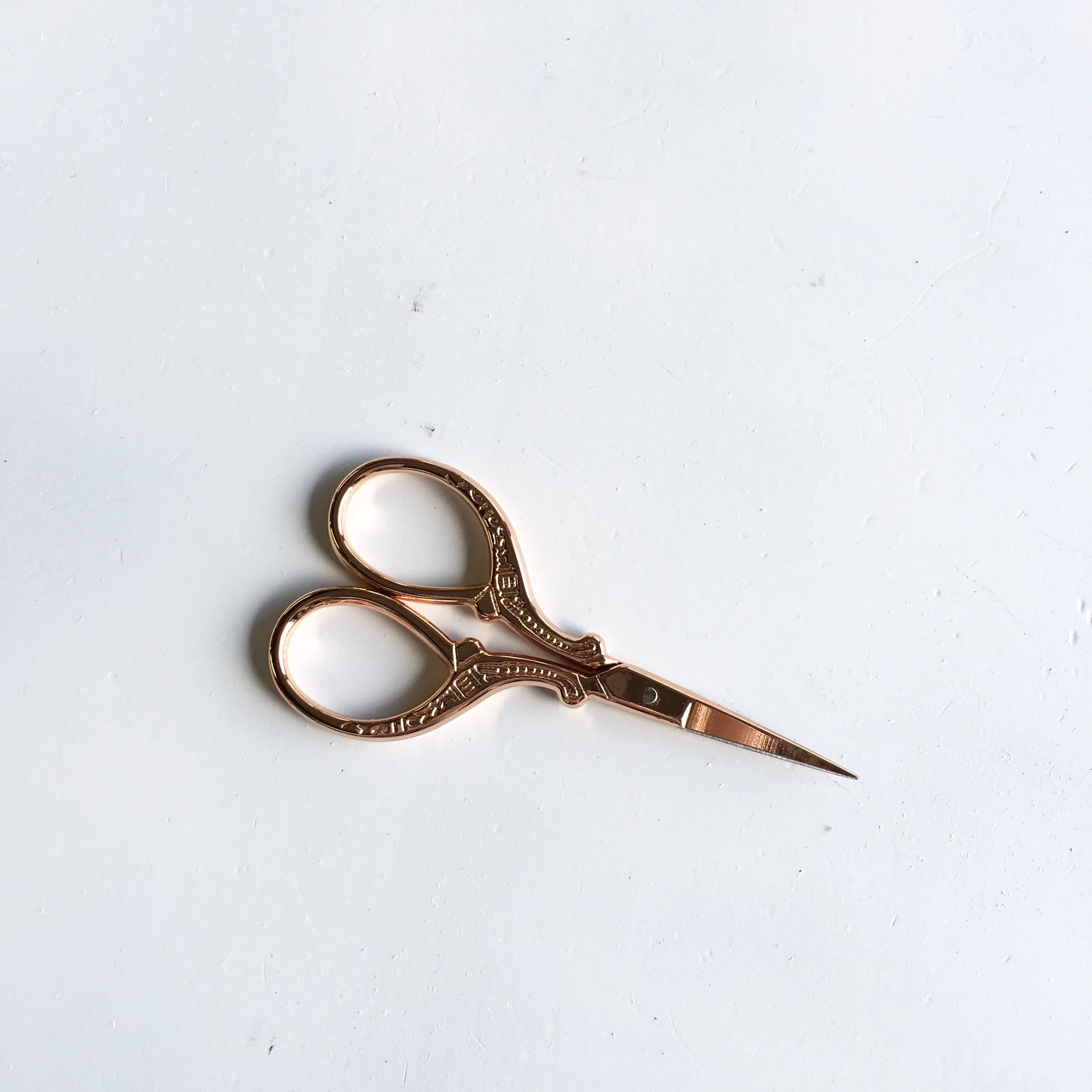 Leyah Antique Style Rose Gold Stainless Steel Embroidery Scissors