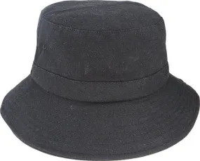 Linen Blend Bucket Hat - Black