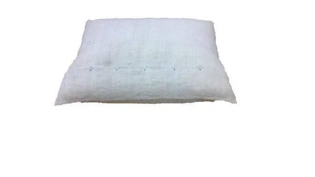 Linen Pillow Cover with Knife Edge and Button Back