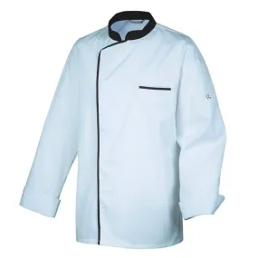 Long Sleeve White/Mocha Kitchen Coat - ENERGY - ROBUR