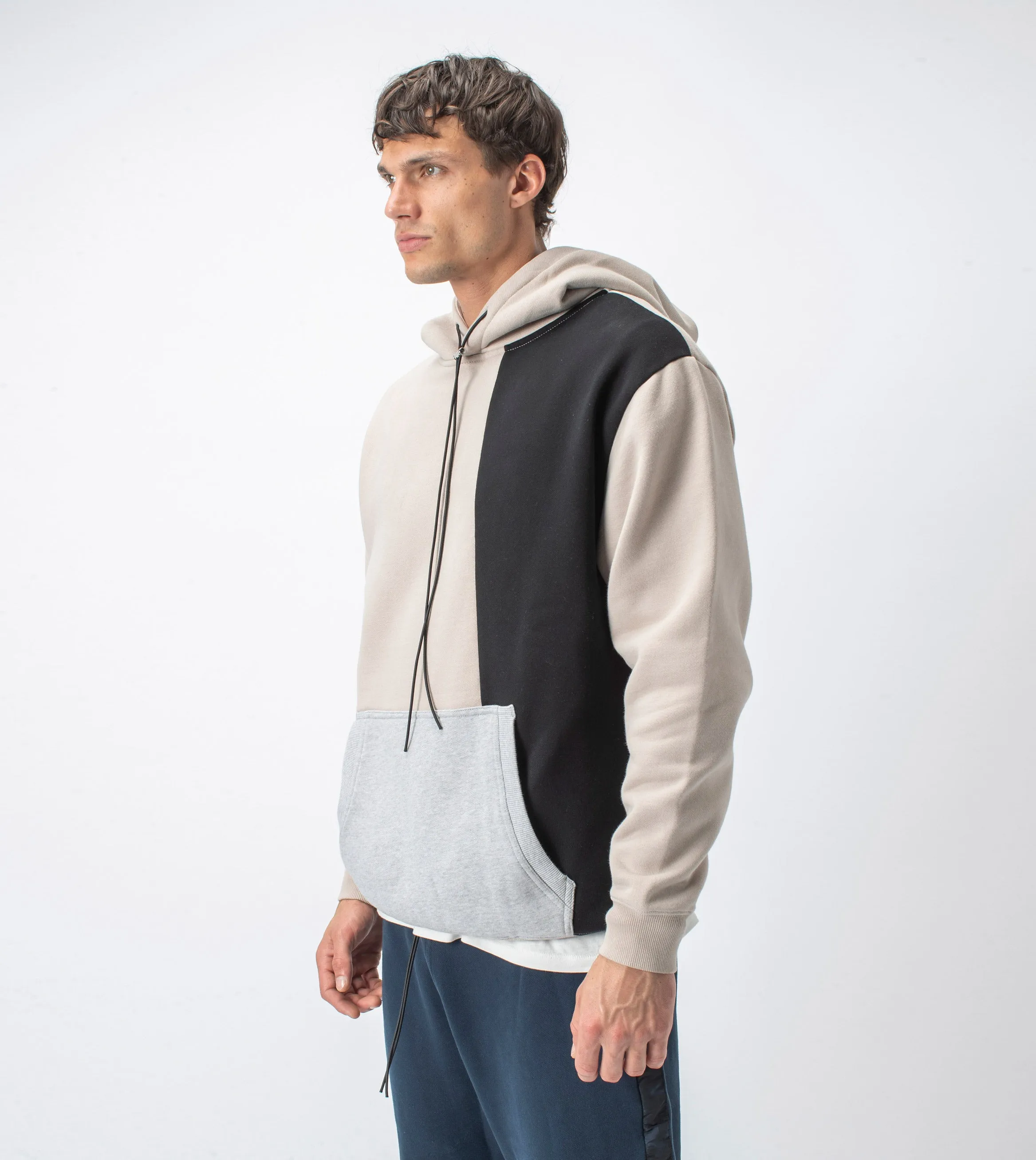 Lowgo Overlay Hood Sweat Bread/Black