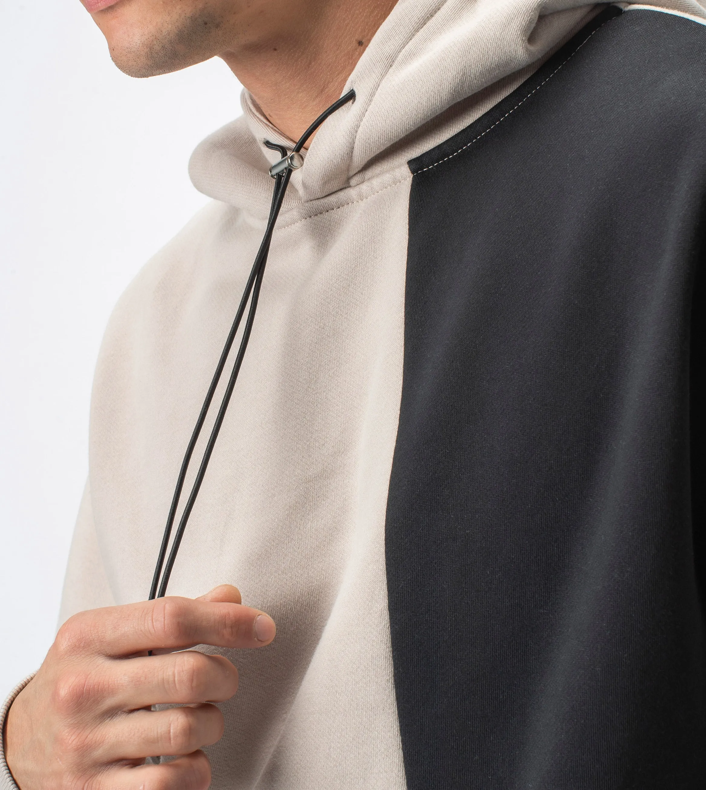 Lowgo Overlay Hood Sweat Bread/Black