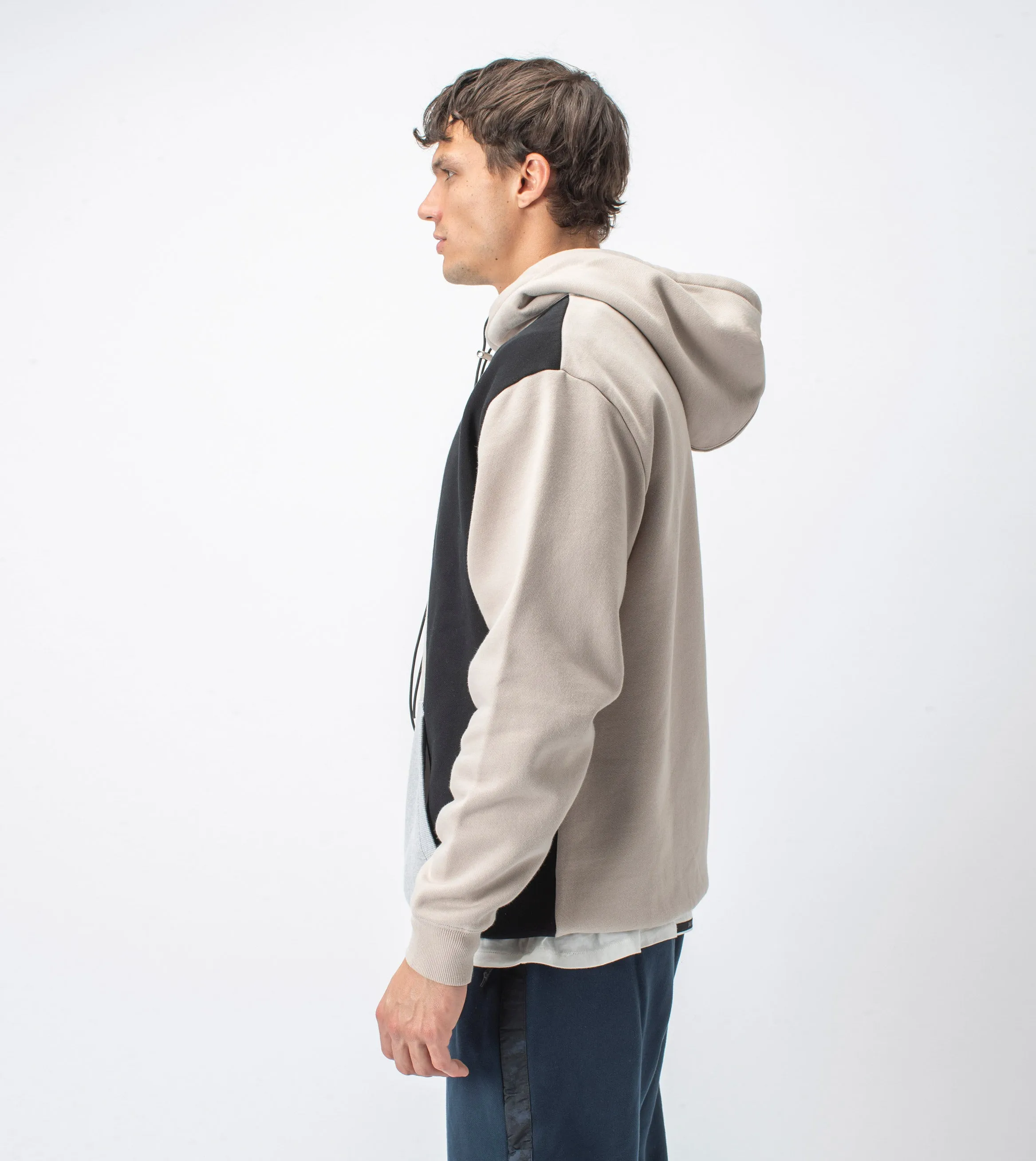 Lowgo Overlay Hood Sweat Bread/Black