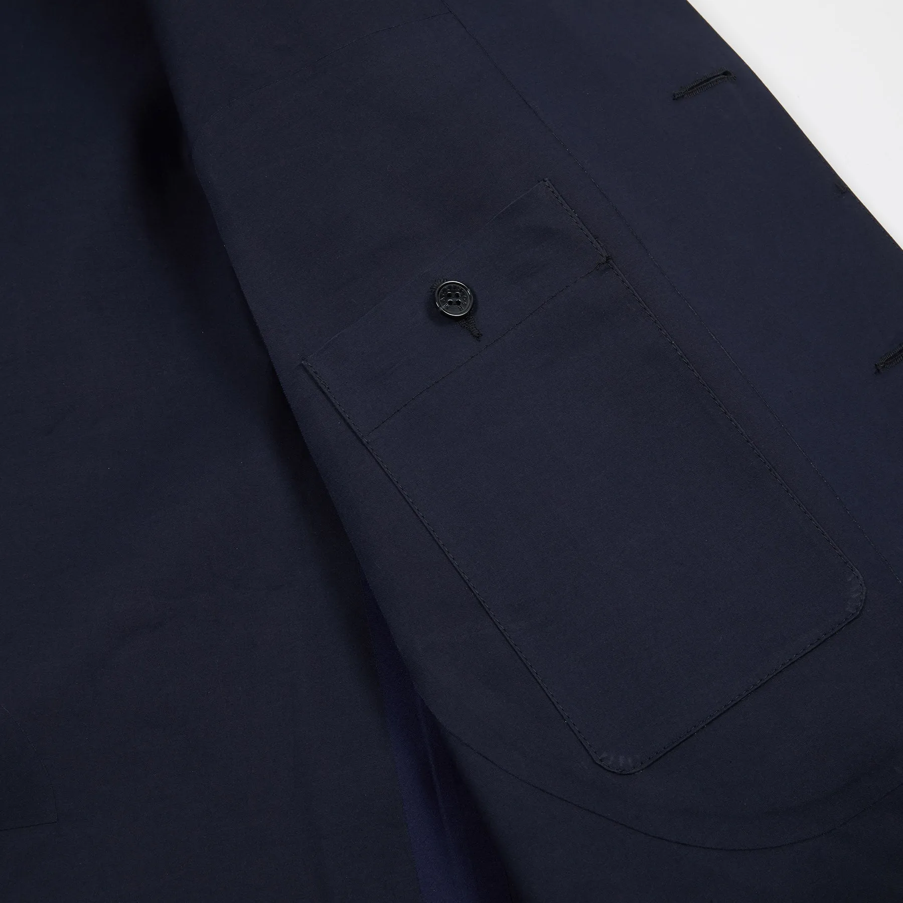 Mackintosh Oxford Bonded Cotton Raincoat in Navy