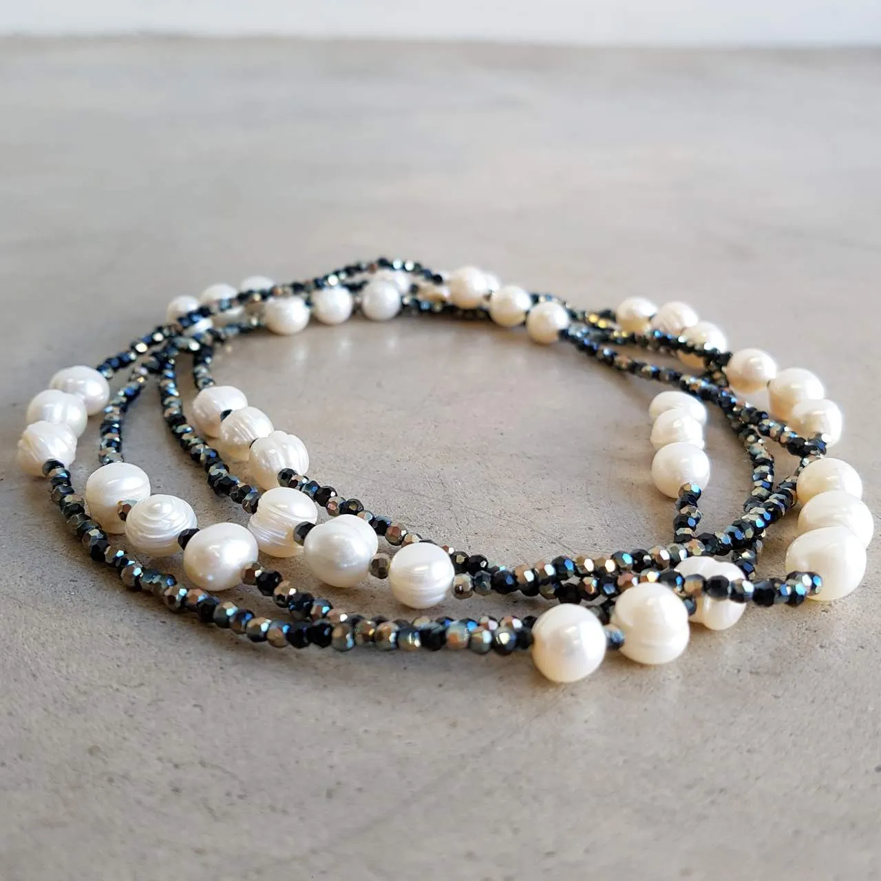 Mazu Pearl and Cutglass Necklace