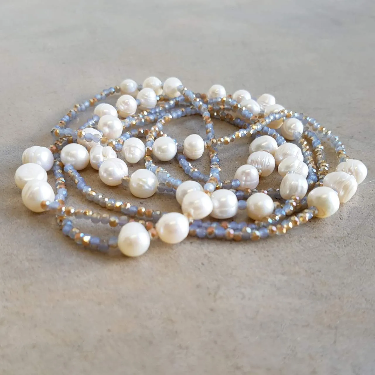 Mazu Pearl and Cutglass Necklace