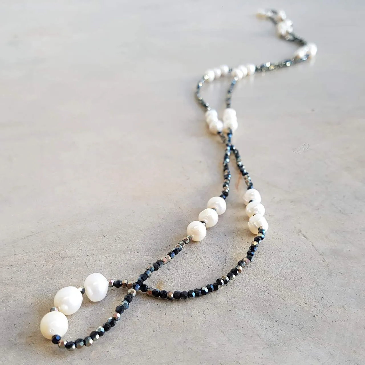 Mazu Pearl and Cutglass Necklace