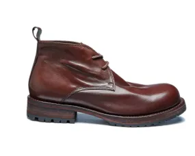 Men's Leather Marten Boots - Goodyear Welt, Thick Sole, Durable Skin Boots