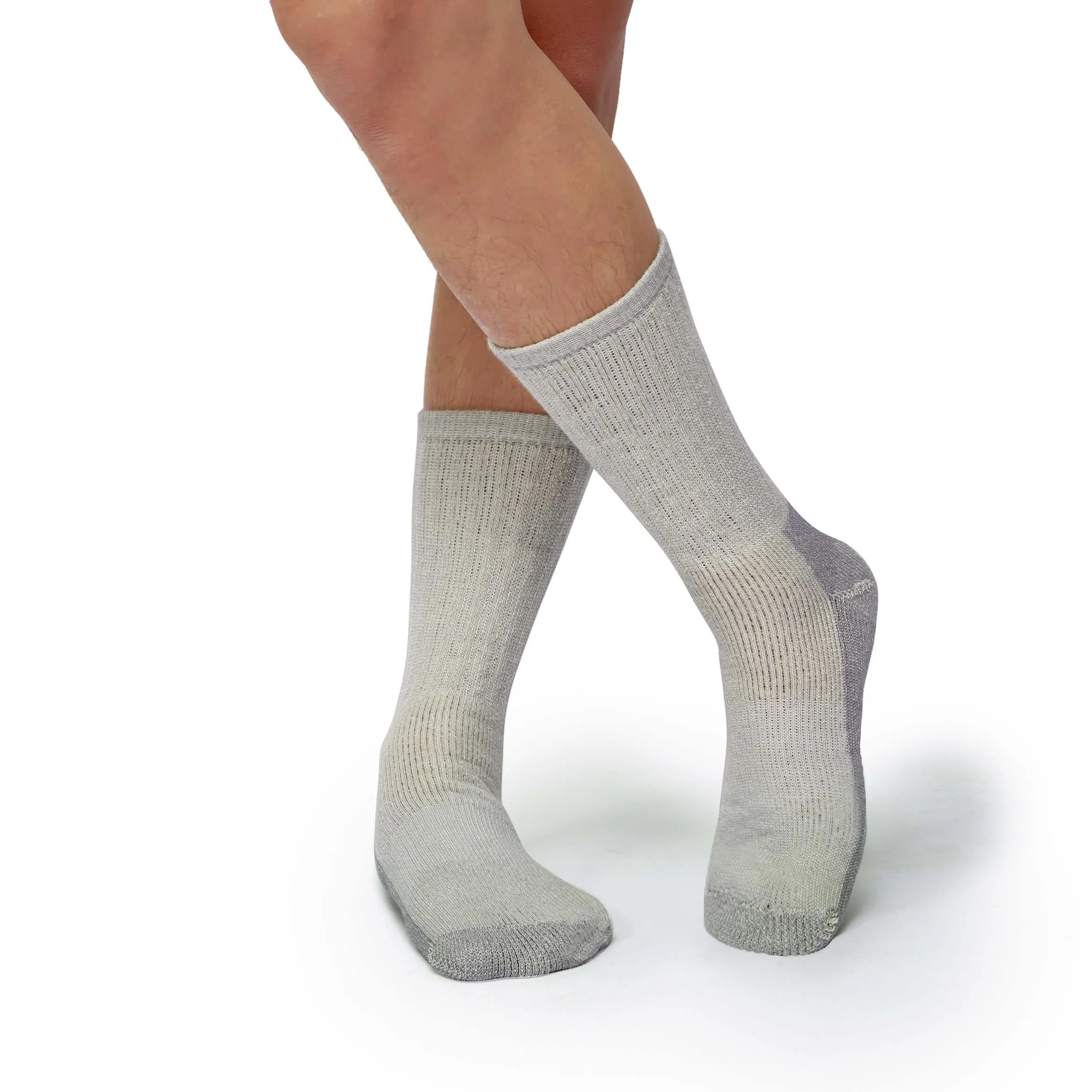 Men's Touch Wear Everyday GRAY crew socks 4-packs