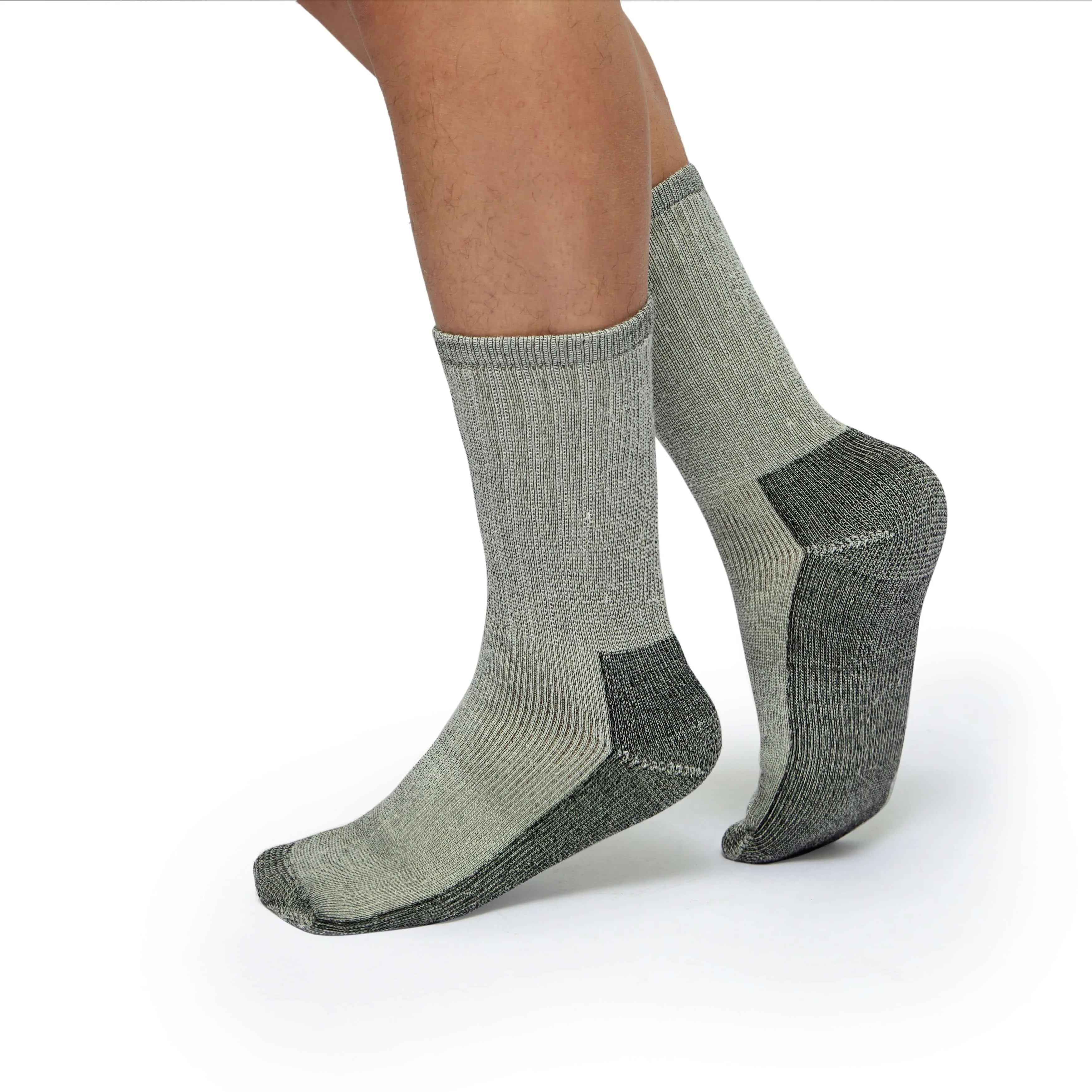 Men's Touch Wear Everyday GRAY crew socks 4-packs