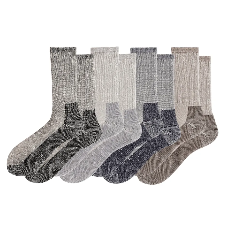 Men's Touch Wear Everyday GRAY crew socks 4-packs