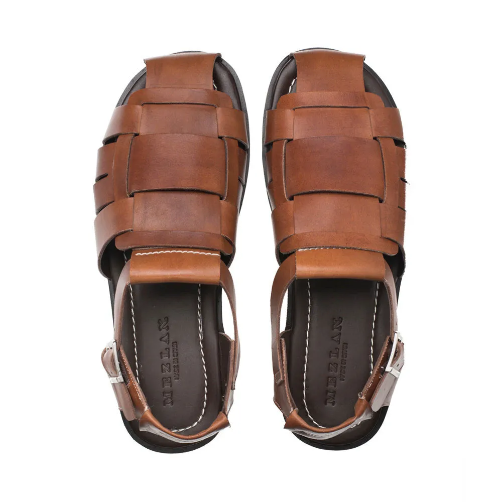 Mezlan Fisherman Sandal Cognac